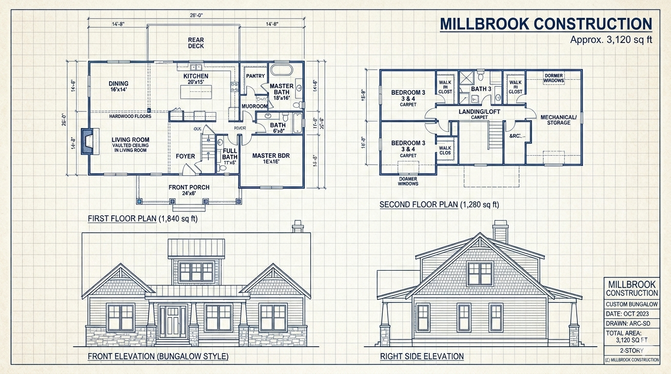 Build On Your Lot 1 Millbrook Construction custom bungalow 1